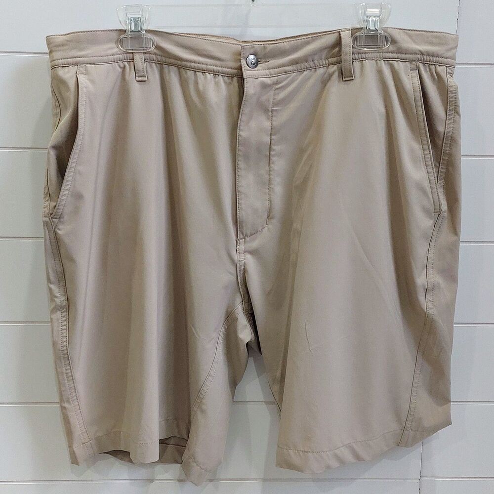 FootJoy FJ Men's Size 37 Inseam 9" Lightweight Golf Shorts Khaki Sports 23937
